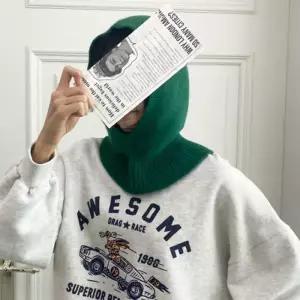 [신상오픈런]리얼퍼 바라클라바 넥워머 골지 딥그린 롱비니 여우털 (29831177)