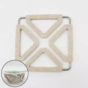 F1 접이식 냄비받침대 사각베이지