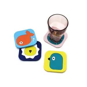 컵받침 컬러 손님용 차받침