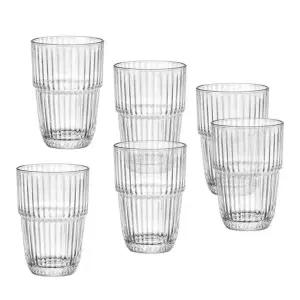 보르미올리 레이레이어 라운드 라인글라스 380ml 6P 다용도유리컵