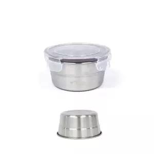 스텐 원형 밀폐용기 반찬통-550ml