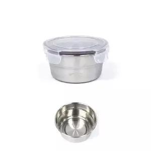 스텐 원형 밀폐용기 반찬통-800ml