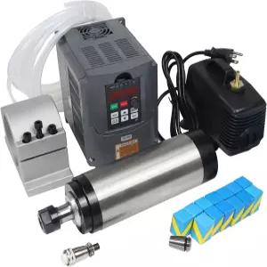 CNCTOPS 2.2KW 수냉 스핀들 모터 ER20 24000rpm 400Hz+2.2KW VFD 인버터 가변 주파수 드라이버 110V+80mm