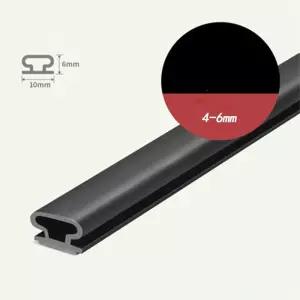 창문몰딩 고무 방음몰딩 6M 부착방음몰딩 방풍 소음방지 풍절음