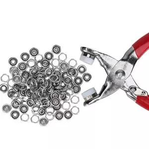 가정용 옷 수선 똑딱이 단추 펀칭기 50회분 SET 스냅단추 단추펀치