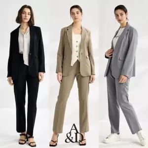AD(에이앤디) 스트레치 원버튼 수트 셋업 2종