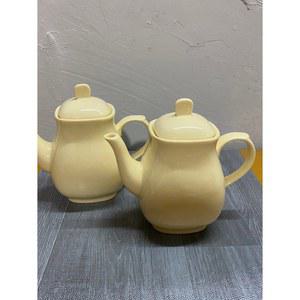 노란색 에나멜 미니 우유 500ml 티팟 작은 필터 주전자 티포트 겸용 법랑 인덕션