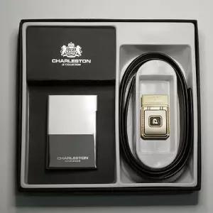 CHARLESTON 찰스톤 고품격 정장벨트 명함지갑 세트 명함케이스 남성벨트 가죽벨트