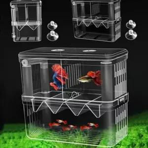 구피 플라스틱 부화통 치어통 열대어 격리통 소형 2칸