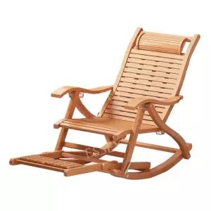 대나무 접이식 의자 야외 안락의자 리클라이너 흔들