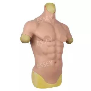복근실리콘 근육티 남성용 촬영소품 의상 피부 나시 헬스남