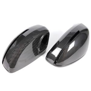 탄소 섬유 외관 미러 커버 아우디 TT MK2 (8J) R8 2007-2014 글로스 블랙 캡 교체