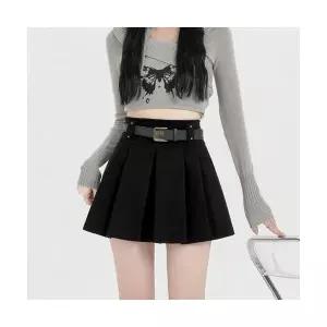 여자 스커트 모직 가을 겨울 오피스룩 메일라드 데일룩 플리츠 블라우스 A라인 정장 DAOL4