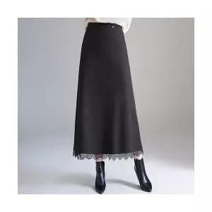 스커트 여친 롱 모직 추동 오피스룩 허리 A라인 데일룩 정장 밴딩 슬림핏 DAOL4