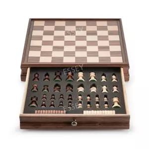 우든체스 테이블 고급형 휴대용 원목 클래식