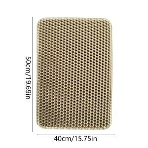 고양이 쓰레기 매트 미끄럼 방지 큰 애완 동물 상자 필터 더블 레이어 마모 방수 청소 용품