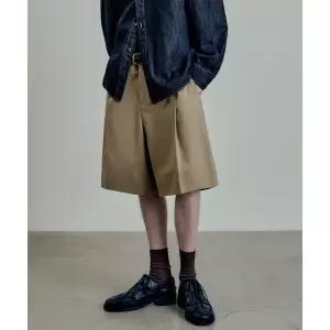 엘무드 LMOOD 프레디 코튼 드릴 버뮤다 쇼츠 베이지 LSSPT015BE 418086