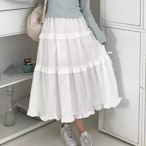 [신상오픈런]프릴스커트 리본 발레코어 무용복 에이라인 캉캉치마 (31252691)