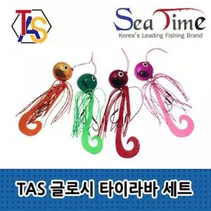 참돔 타이라바 세트 전기도금 헤드 스커트 루어채비