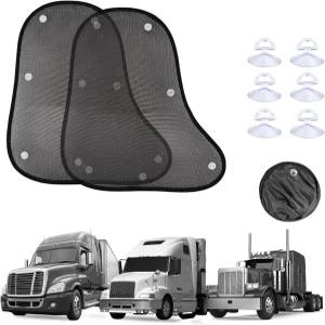 세미 트럭 화물기용 사이드 윈도우 선 쉐이드 카스카디아 볼보 VNL 인터내셔널 자외선 차단 및 눈부심 방지