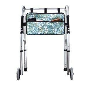 워커백, 핸즈프리 워커 액세서리 바구니, 다용도 휴대폰, 물병, 접이식 워커를 위한 약품 부착 핏, 노인용 포켓 토트 캐디 파우치 (만다라 프린트)