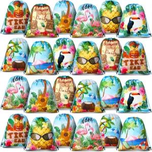 친구 24개 하와이 파티 페이버백 테마 알로하 드로스트링 백팩 플라밍고 트로피컬 선물 굿이백 생일