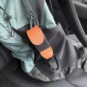 쉬스즈 고리 카라비너 브라운 가죽 유모차 가방걸이