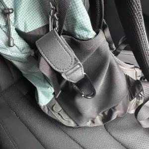 쉬스즈 가죽 블랙 카라비너 가방걸이 고리 유모차