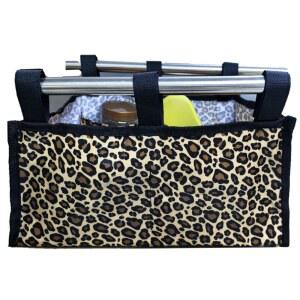 JPJYE 휠체어 가방 워커 보관 가방, 휠 롤레이터용 언더시트, 롤러백 토트 정리 파우치 보관용 시니어용 워커, 액세서리(레오파드 프린트, 미디엄)