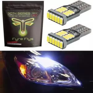 Fyre Flys 2 흰색 T10 194 168 LED 주차 전구 도요타 프리우스 슈퍼 브라이트 6000K 캔버스 오류 없음