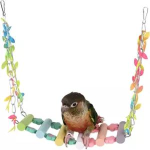새장 가지 그네를 위한 새 그네 매달기 앵무새 장난감 가정용 물림 저항 사랑새 코너 버디 퀘이커