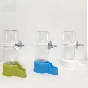 3개의 새 물 디스펜서 작은 앵무새 러브버드와 버저리가 플라스틱 케이지 드링커를 위한 애완용 물병 세트