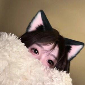 고양이 귀 머리삔 헤어 프레 밴드 할로윈 머리띠 흑백고양이소녀머리띠 크리스마스