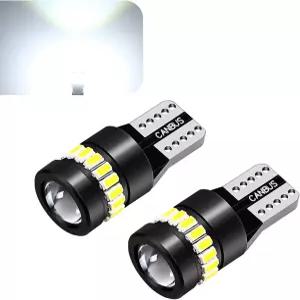 Diamall 2 PCS Car T10 LED 전구 3014 18Smd 3030 칩셋 디코딩 번호판 라이트 빠른 응답 6500K 차량용 폭