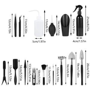 정원 화분 키트 7-16PCS 즙이 많은 식물 도구 세트 원예 매트, 꽃 분재 이식 묘목 손