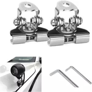 ijuicy 2 PCS LED 라이트 바 장착 브래킷 조절 가능한 후드 리드 작업용 마운트 오프로드 액세서리 트럭용