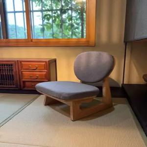 일본식 좌식 등받이 린넨 식당 테이블 의자