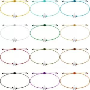 Sureio 24Pcs 스타 우정 팔찌 대량 조절 가능 학교로 돌아온 발렌타인 크리스마스 주얼리 팀 여자 소녀