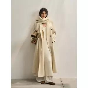 여성용 울 가을 조거 목도리 추천 모피 면양털 코트 더블 SPO마켓3