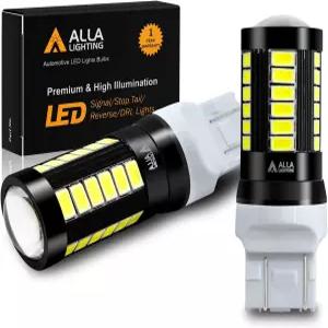 알라 라이팅 2800lm T20 7440 7443 LED 전구 화이트 리버스/시그널/브레이크 테일/DRL 라이트 7444 7443LL