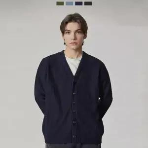 [모로엠] 오버핏 브이넥 골지 가디건 남성용 DMG-CA-Q4525977