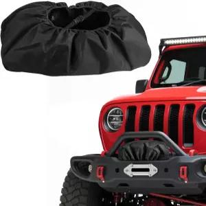 헤비 듀티 900D 옥스포드 윈치 커버 방수 방진 8500-17500파운드 윈치용 지프 랭글러용 범용 방풍 보호