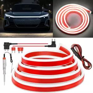 Nilight LED 후드 라이트 스트립 70인치 플렉시블 자동차 방수 다이내믹 스타트업 주간 주행등 SUV 트럭