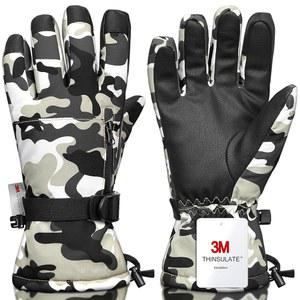 Odtmger 스노우 글러브, 터치스크린 스키 장갑, 3M Thinsulate 따뜻한 겨울용 장갑 부모 남자 여자