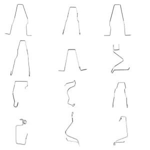 12Pcs 범용 헤드라이트 리테이너 스프링 클립 클램프 헤드램프 딥 빔 전구 홀더 클립(H1/H3/H4/H7용)