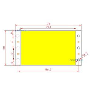 DC24V 20W COB LED 패널 빛 3000K 따뜻한 차가운 흰색 칩 트럭 조명 Worklamp DIY 94x50mm