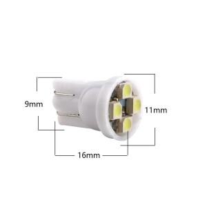 10PCS T10 W5W LED 자동차 인테리어 전구 악기지도 램프 12V 194 168 차량 1210 4 SMD 흰색 파란색 빨간색