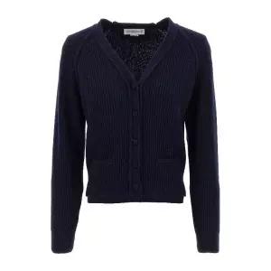 스텝드 헴 가디건 1325KJU006422A NAVY