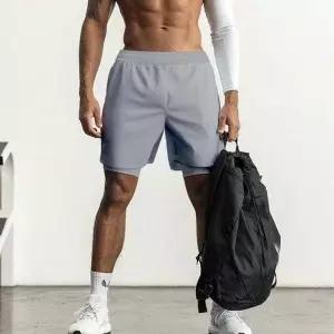 [모로엠] 남성 러닝 일체형 레깅스 하프 팬츠 ON-PTH-QWFMQVPB