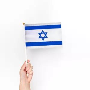 이스라엘 미니 소형 장식 손 깃발 흔드는 책상 작은국기 국기 탁상형